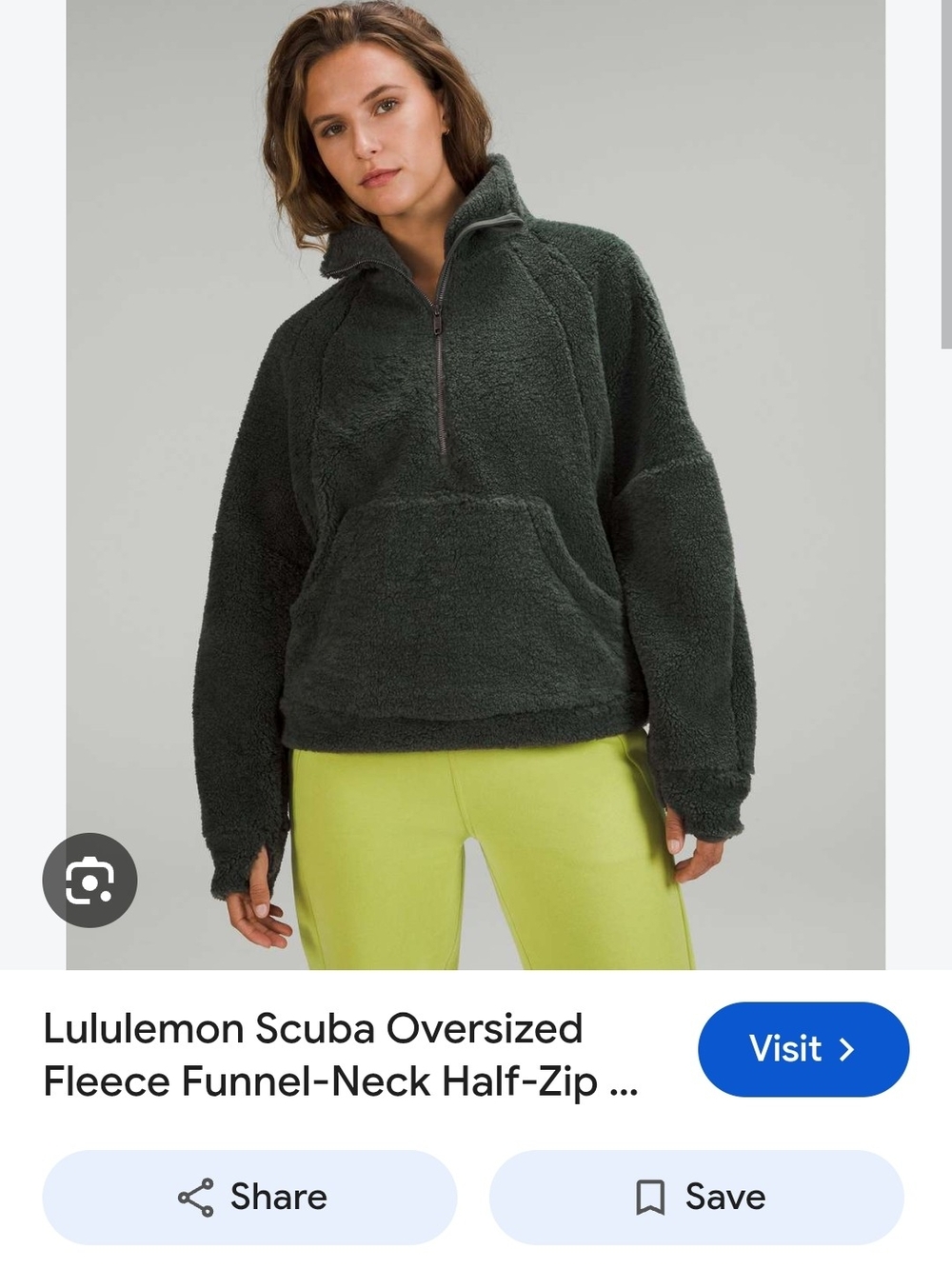 lululemon Oversized Fleece Funnel-Neck Half-Zip
